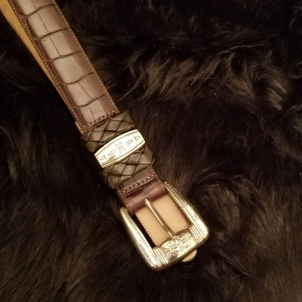 Brighton Crocodile Print Belt